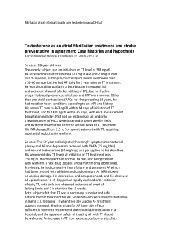 Testosterone as an atrial fibrillation treatment and stroke