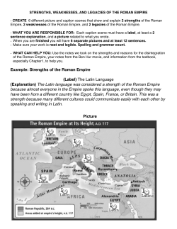 rome strengths weaknesses legacies