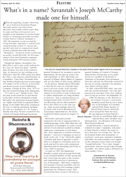 Savannah`s Joseph McCarthy made one for himself.