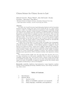 Citizen Science for Citizen Access to Law