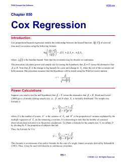 Cox Regression