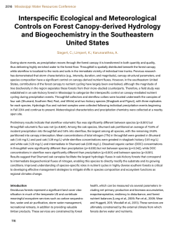 Interspecific Ecological and Meteorological Controls on Forest