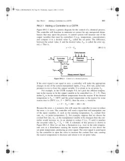 R9.2.1 Adding a Controller to a CSTR