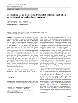 Electrochemical gold deposition from sulfite solution: application for