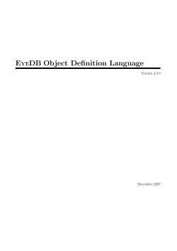 EYEDB Object Definition Language