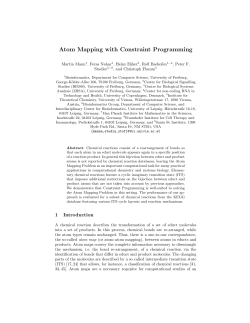 Atom Mapping with Constraint Programming
