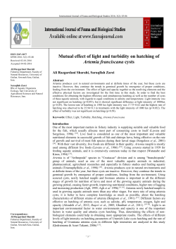- International Journal of Fauna and Biological Studies