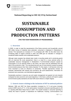 SUSTAINABLE CONSUMPTION AND PRODUCTION PATTERNS