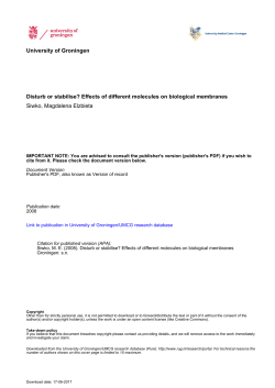 Disturb or stabilise? Effects of different molecules on