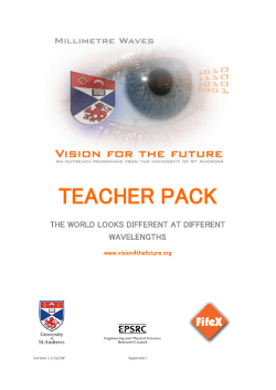 teacher pack - Millimetre Waves, Vision For the Future