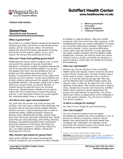 Gonorrhea - Schiffert Health Center