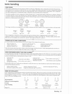 Ionic bonding