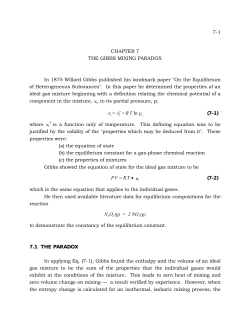 Ch. 7. The Gibbs Mixing Paradox