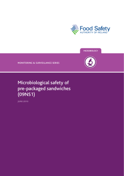 Pre-packed sandwiches - The Food Safety Authority of Ireland