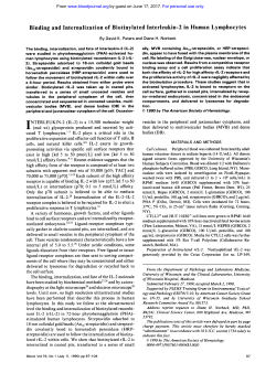 Binding and Internalization of Biotinylated