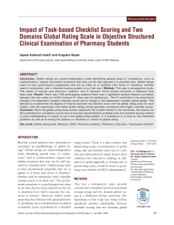Impact of Task-based Checklist Scoring and Two Domains Global