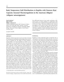 Seasonal Thermoregulation in the American Alligator
