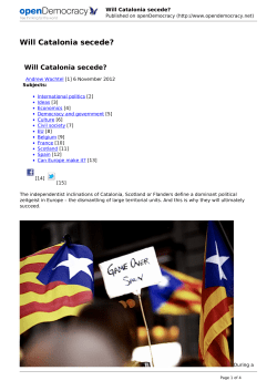 Will Catalonia secede? - International Catalonia
