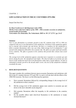 LIFE SATISFACTION IN THE EC COUNTRIES 1975-1984
