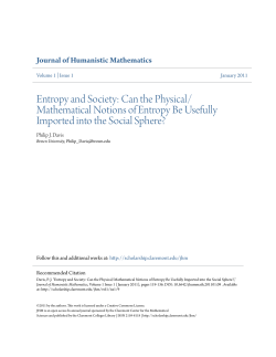 Entropy and Society: Can the Physical