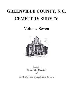 greenville county, sc cemetery survey
