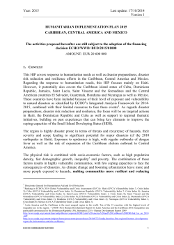 suggested format of humanitarian country/crisis strategy