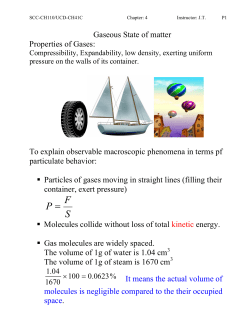Gaseous State of matter