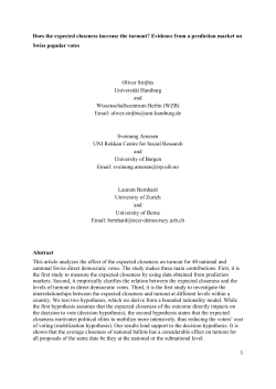 Does the expected closeness increase the turnout