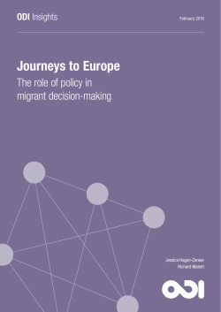 Journeys to Europe: the role of policy in migrant decision