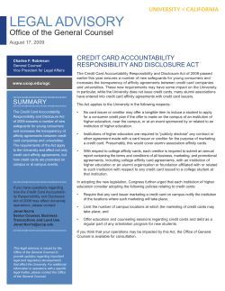 CCARD Act AUGUST 17, 2009 PDF - University of California | Office