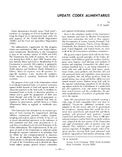 Update: Codex Alimentarius - American Meat Science Association