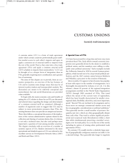 Customs Unions - World Bank Group