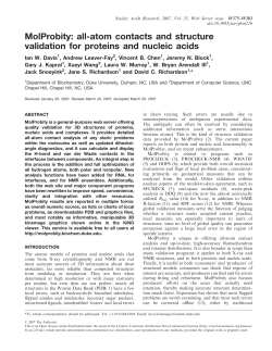 MolProbity: all-atom contacts and structure validation for proteins
