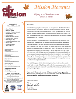 Mission Moments - Findlay City Mission