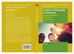 Leaders in Philosophy of Education