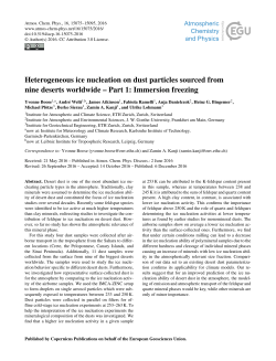 Heterogeneous ice nucleation on dust particles sourced from nine