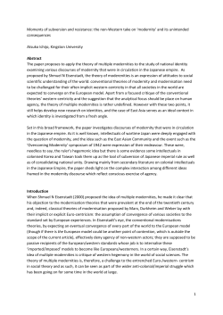 modernity - The International Studies Association