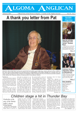 February 2010 - The Diocese of Algoma