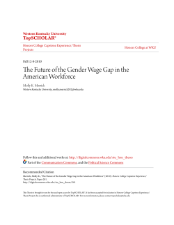 The Future of the Gender Wage Gap in the - TopSCHOLAR
