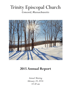 2015 Annual Report - Trinity Episcopal Church