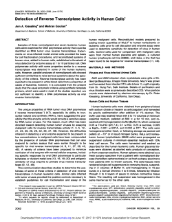 Detection of Reverse Transcriptase Activity in
