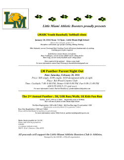 Little Miami Athletic Boosters proudly presents LM Panther Parent