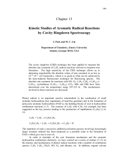 Chapter 13 Kinetic Studies of Aromatic Radical