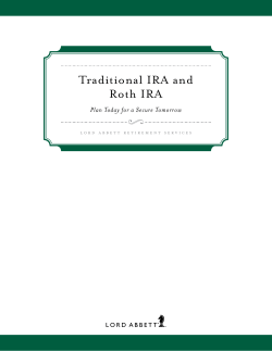 Traditional IRA and Roth IRA