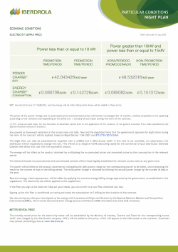 Power less than or equal to 1 O kW &euro; 42.043426/kW year