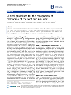 Clinical guidelines for the recognition of melanoma of the foot and