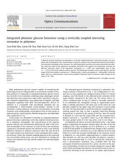 Integrated photonic glucose biosensor using a vertically coupled