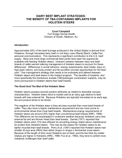 IMPLANT STRATEGIES FOR DAIRY BEEF