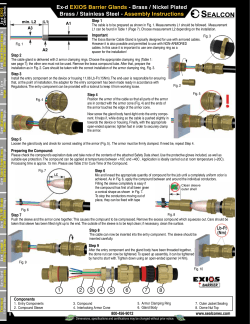 Ex-d EXIOS Barrier Glands - Brass / Nickel Plated Brass / Stainless