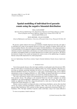 Spatial modelling of individual-level parasite